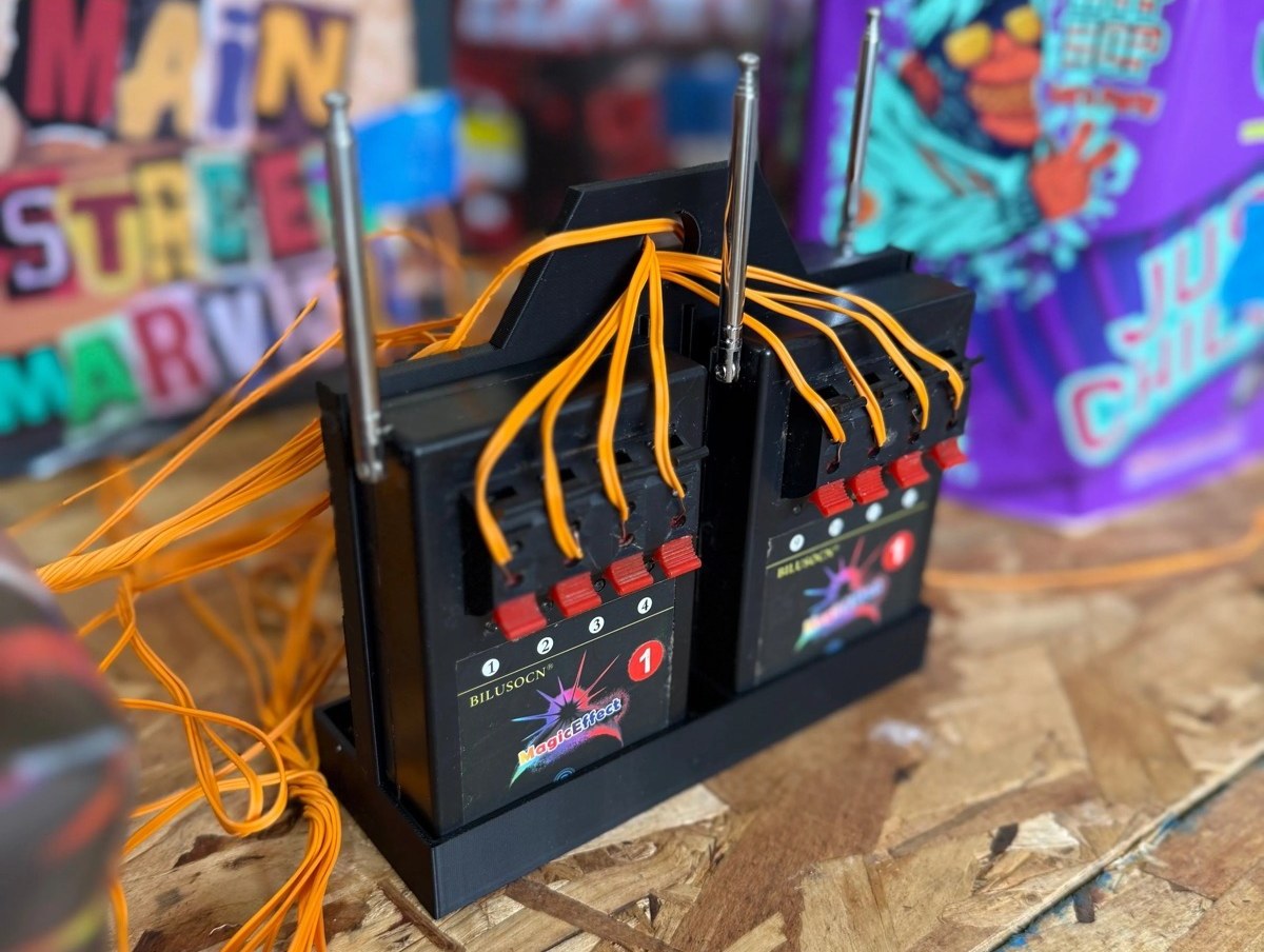 RF Caddy module loaded with igniter wires